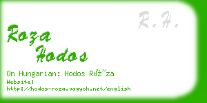 roza hodos business card